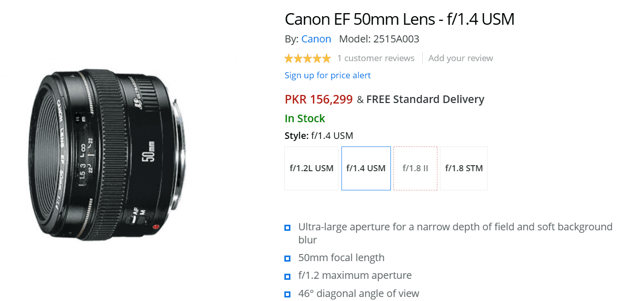 Canon EF 50mm