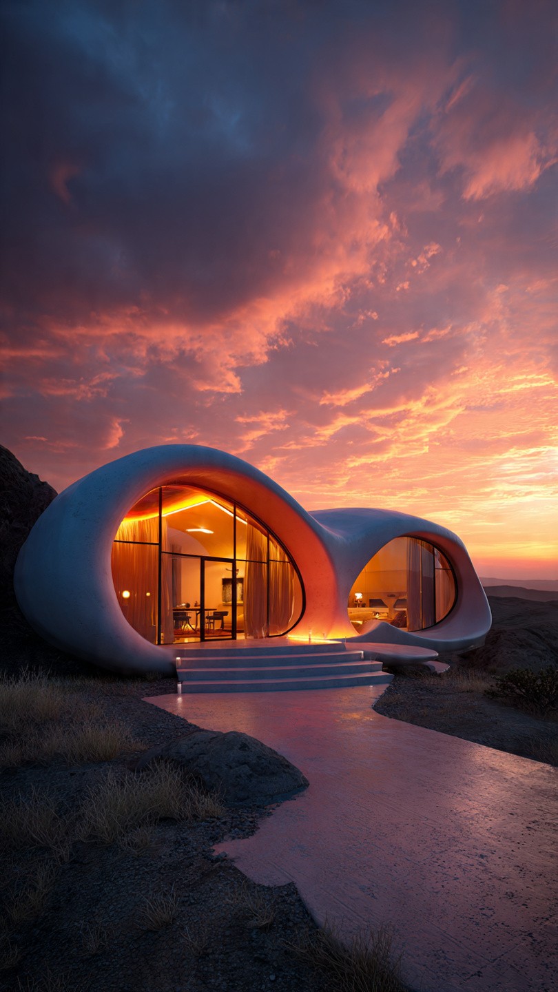 A car is parked in front of a house