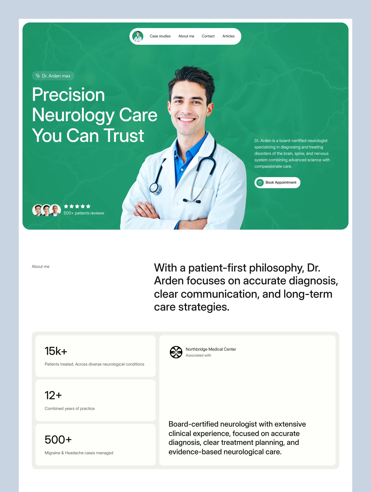 Doctor Portfolio Website Template