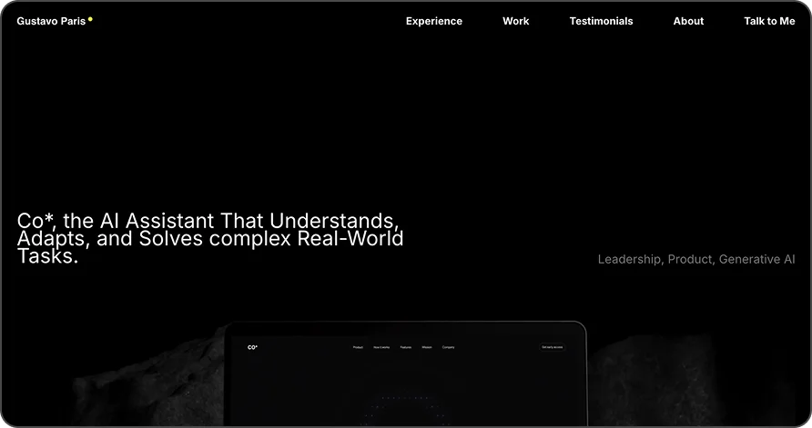 Website mockup project details