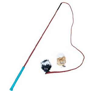 Outward Hound Tail Teaser Dog Wand w/Soft Plush Toys