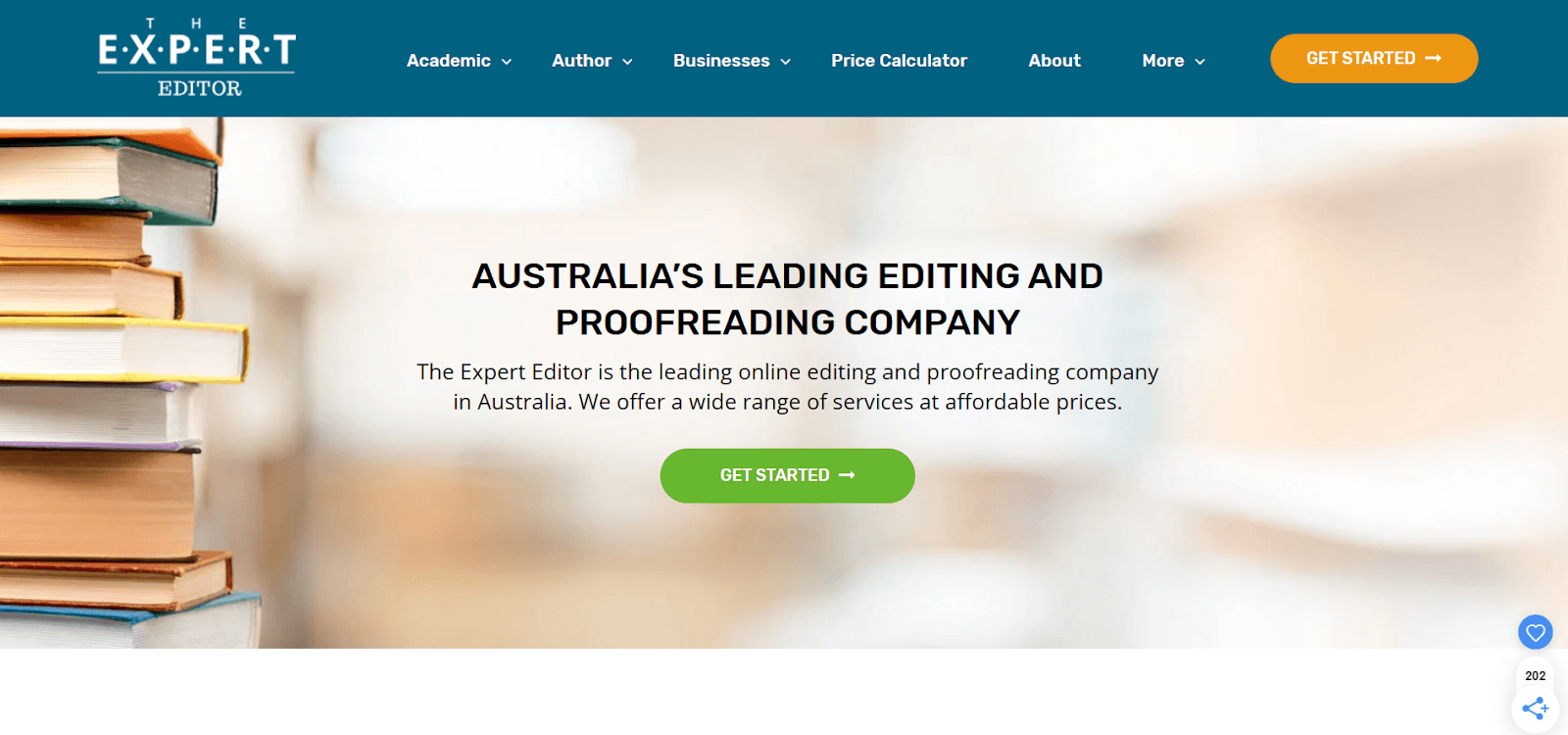  High-converting landing page example: The Expert Editor