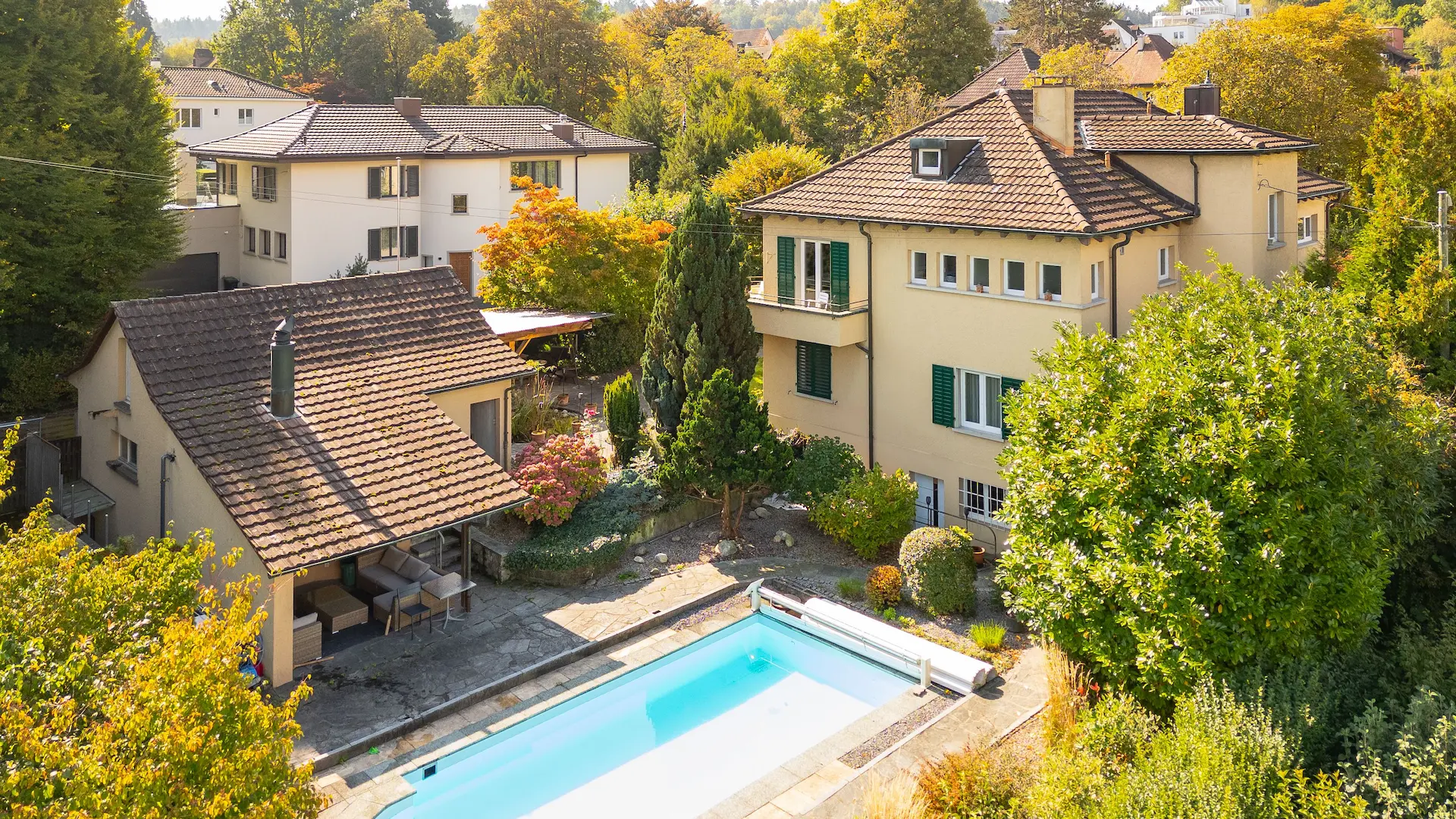 Historisches Herrenhaus mit Pool und Nebenhaus in Aarau