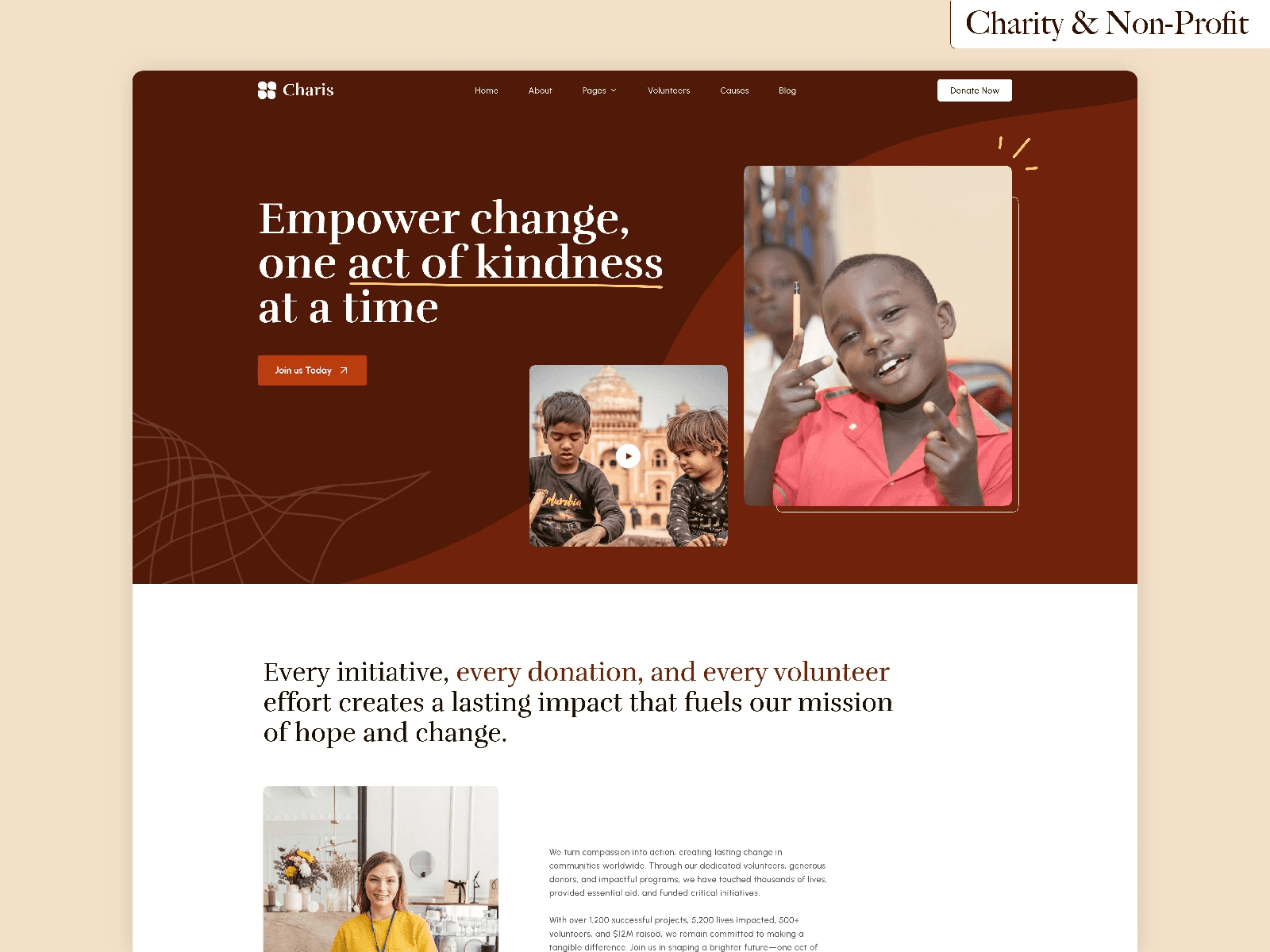 Top 8 Non-Profit Website Templates - Charis