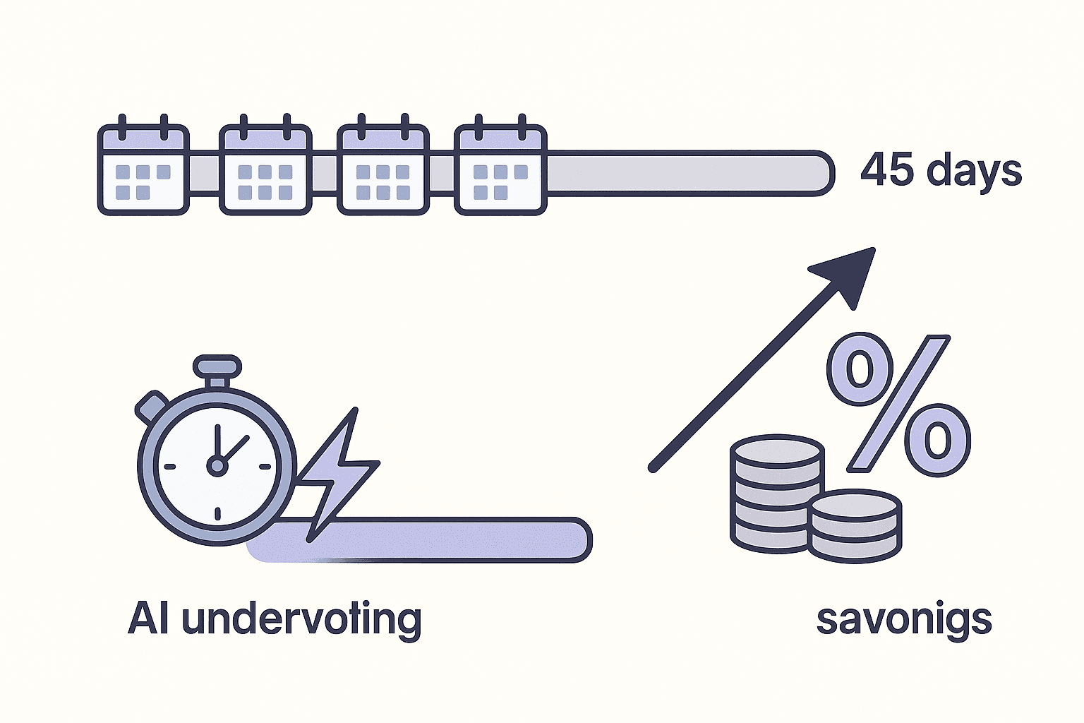 Timeline graphic contrasting 45-day traditional mortgage process with minutes-long AI underwriting