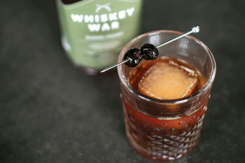 Whiskey cocktail at High Bank Distillery