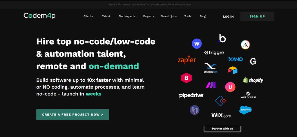 Codemap is a no code talent app that was built on Bubble.io