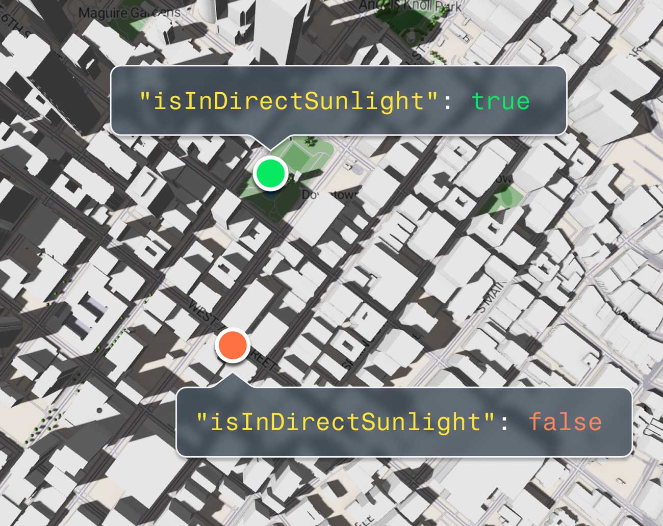 Shadowmap features displayed in split-screen for enterprise solutions