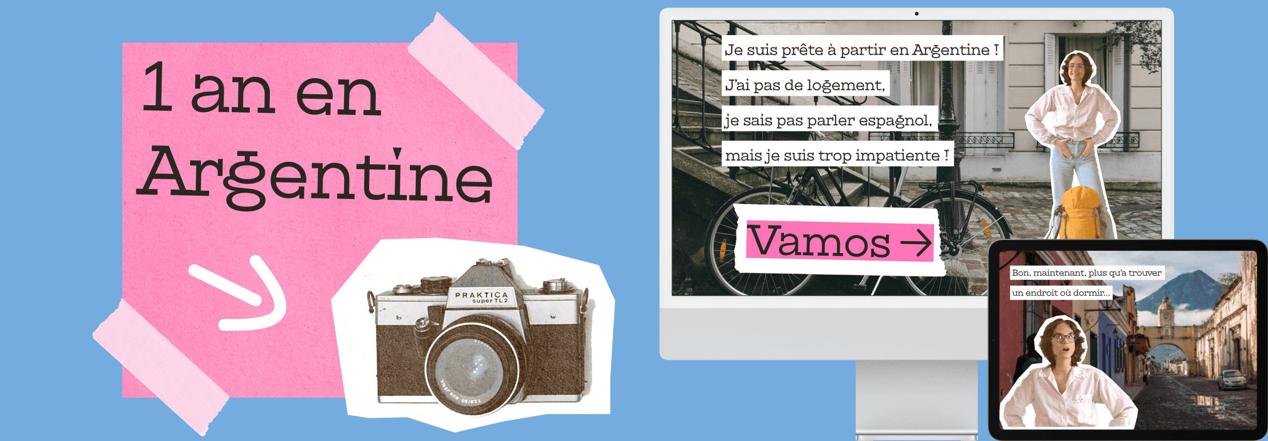 Présentation de interface narrative sur mon voyage en Argentine