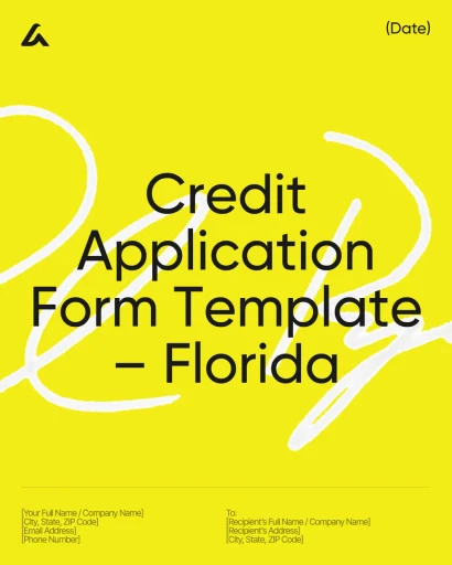 Credit Application Form Template – Florida