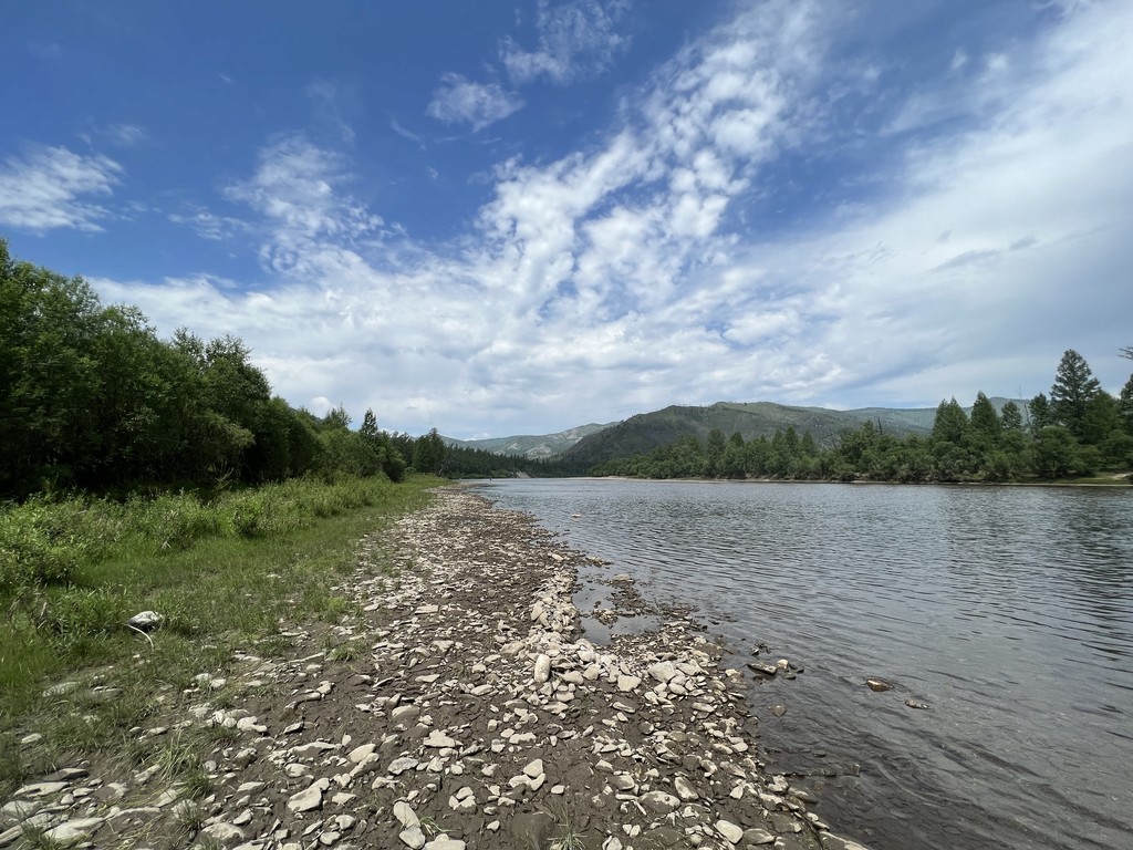 Khuvsgul river area in Mongolia