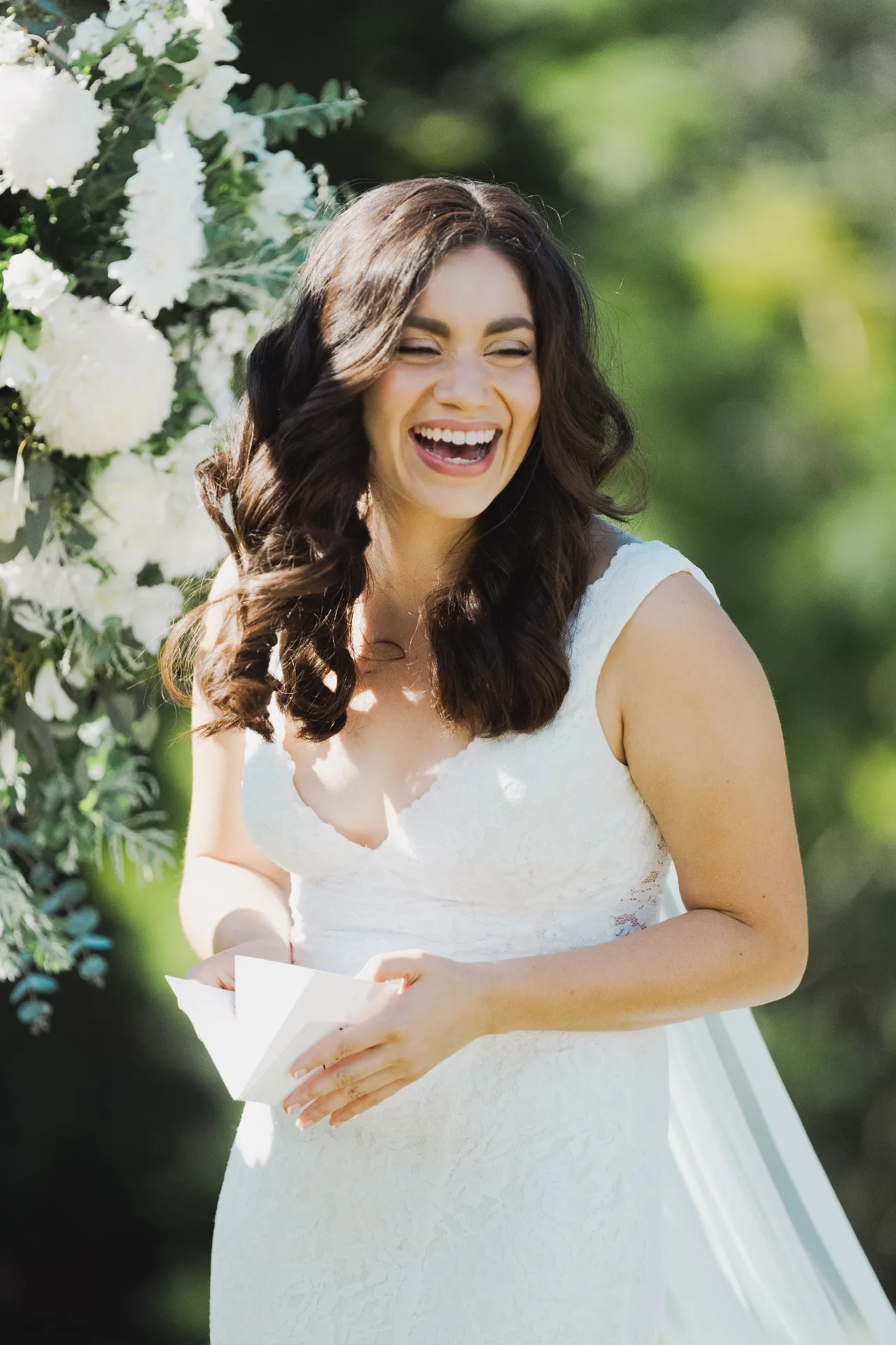 woman in white wedding dress