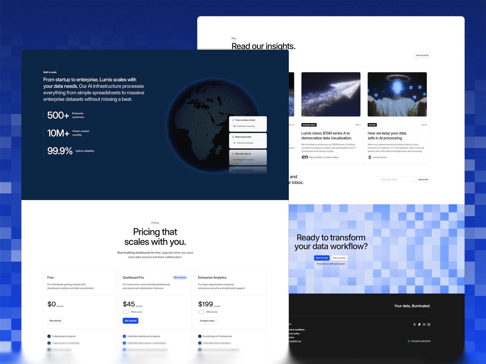 Lumis AI SaaS Framer Template