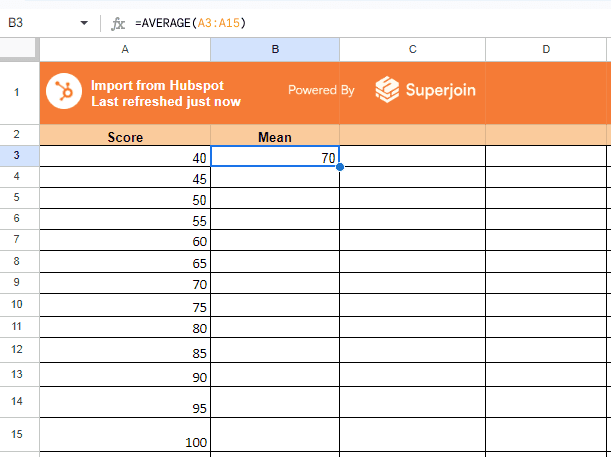 Calculate Mean and Standard Deviation