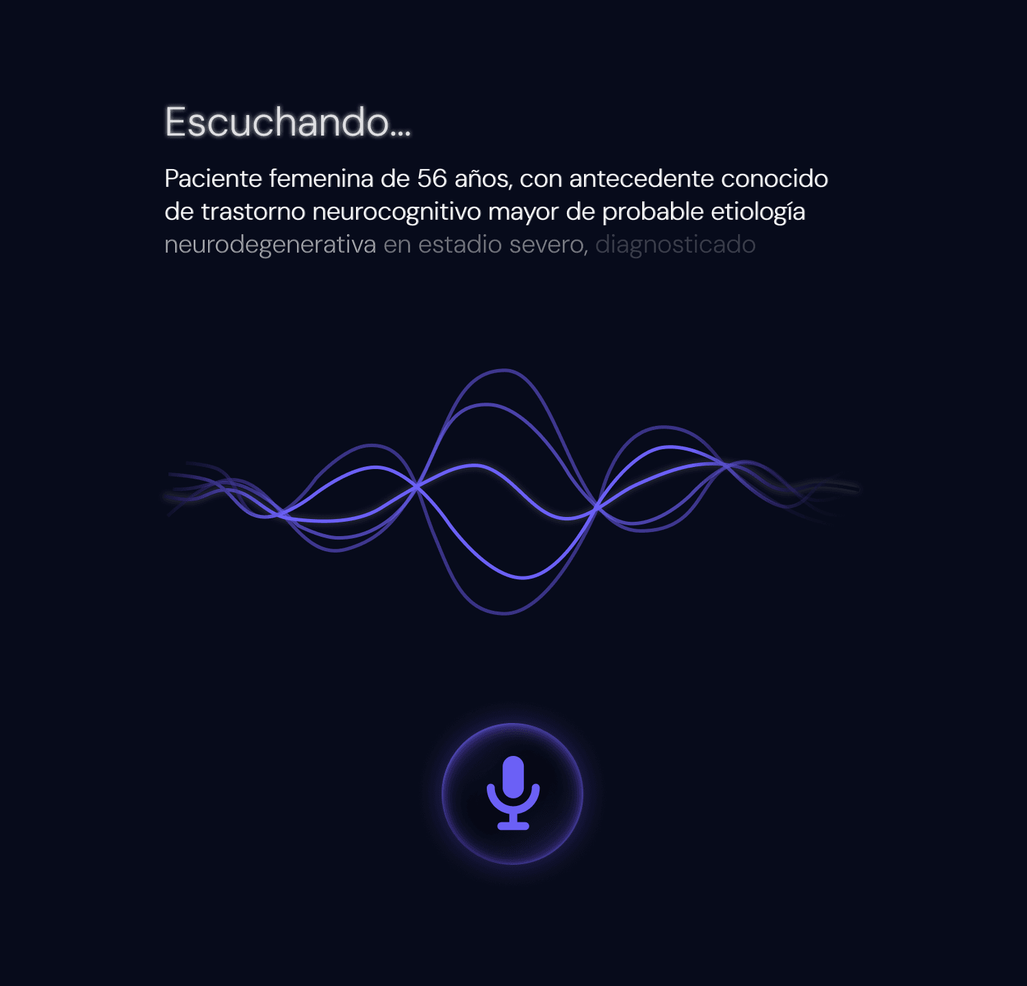 Imagen de transcripción de audio