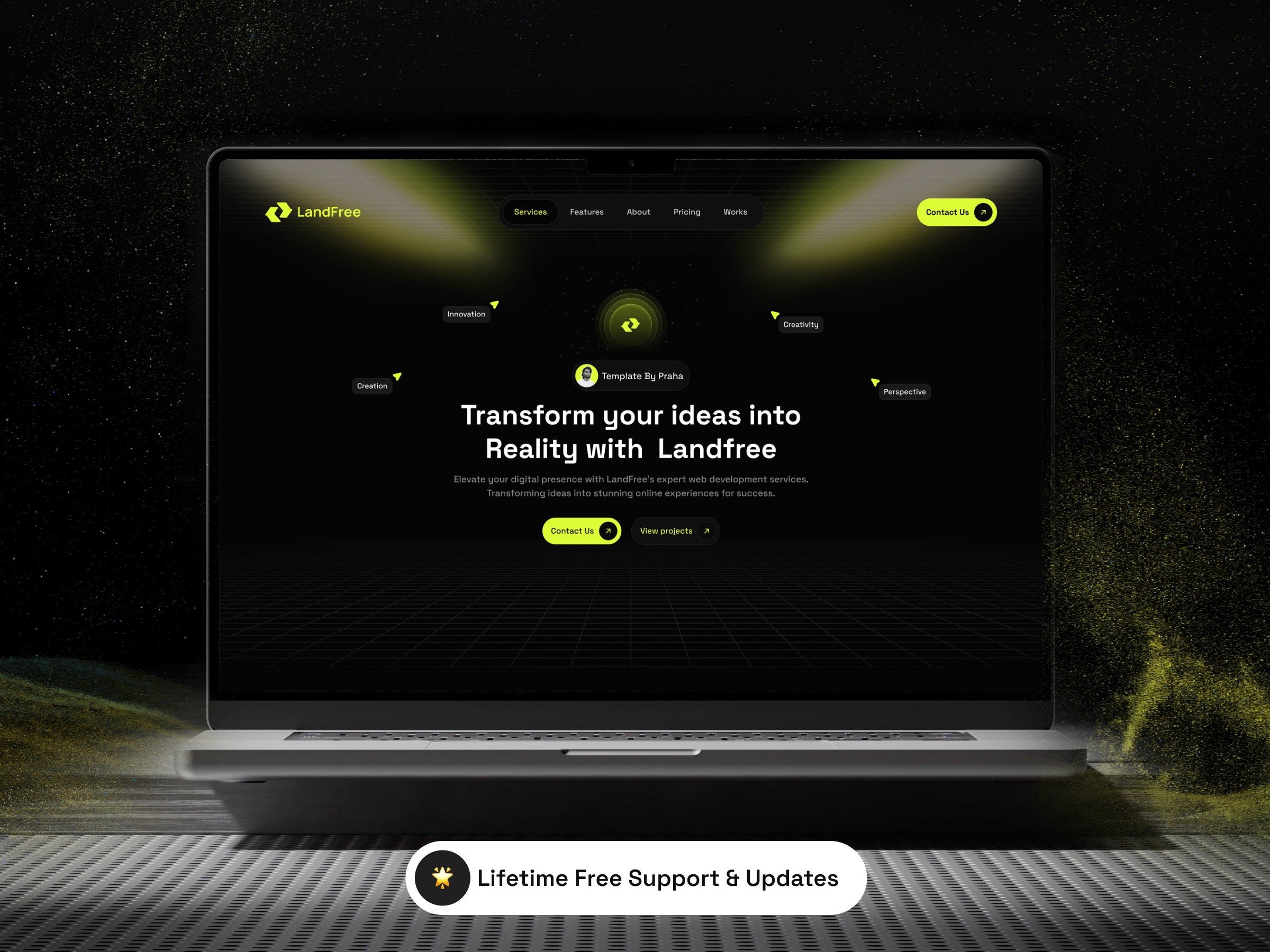 LandFree — Web3 项目官网设计灵感