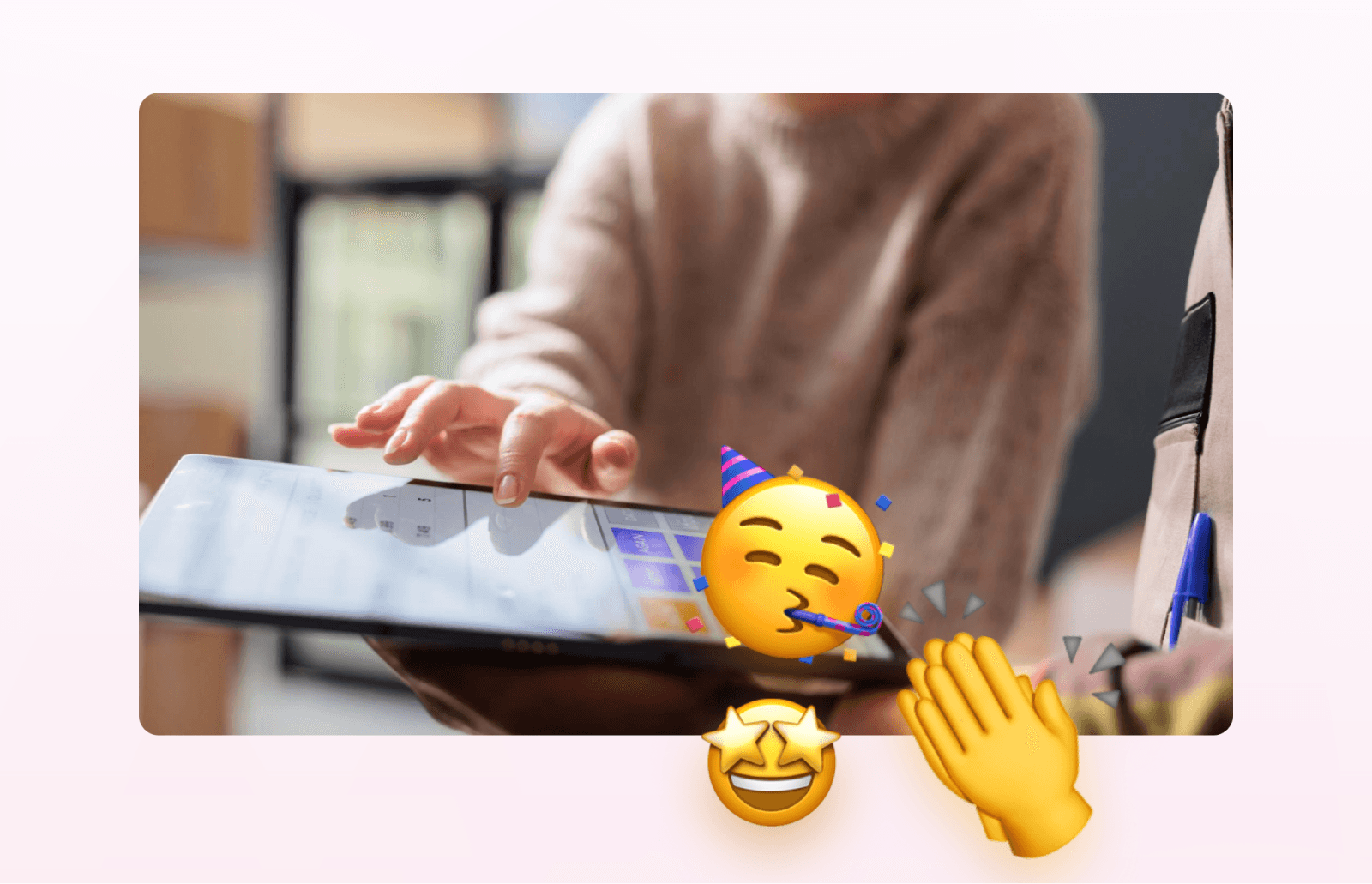 Picture of two persons giving feedback on a design.