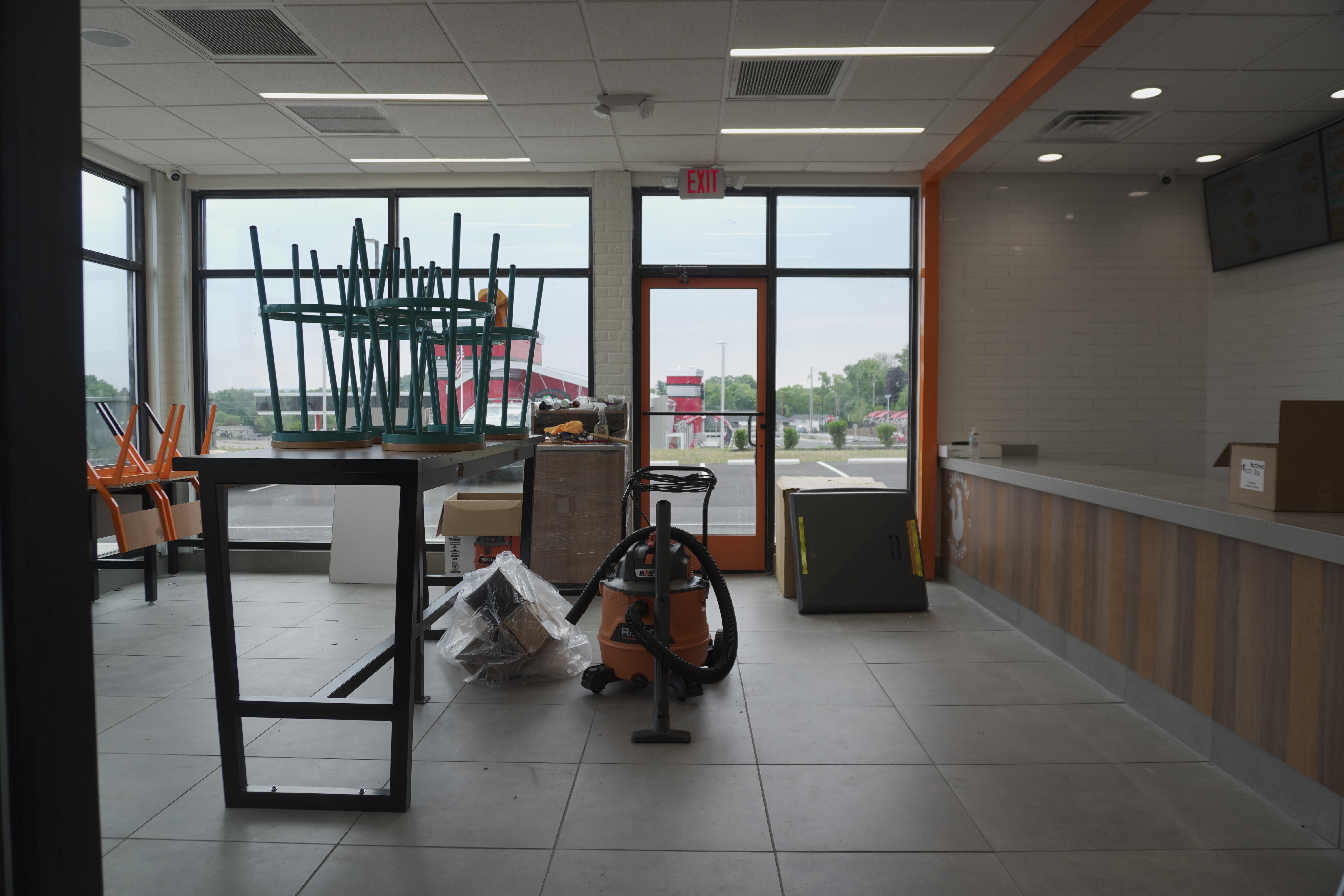 Popeyes during post construction cleaning