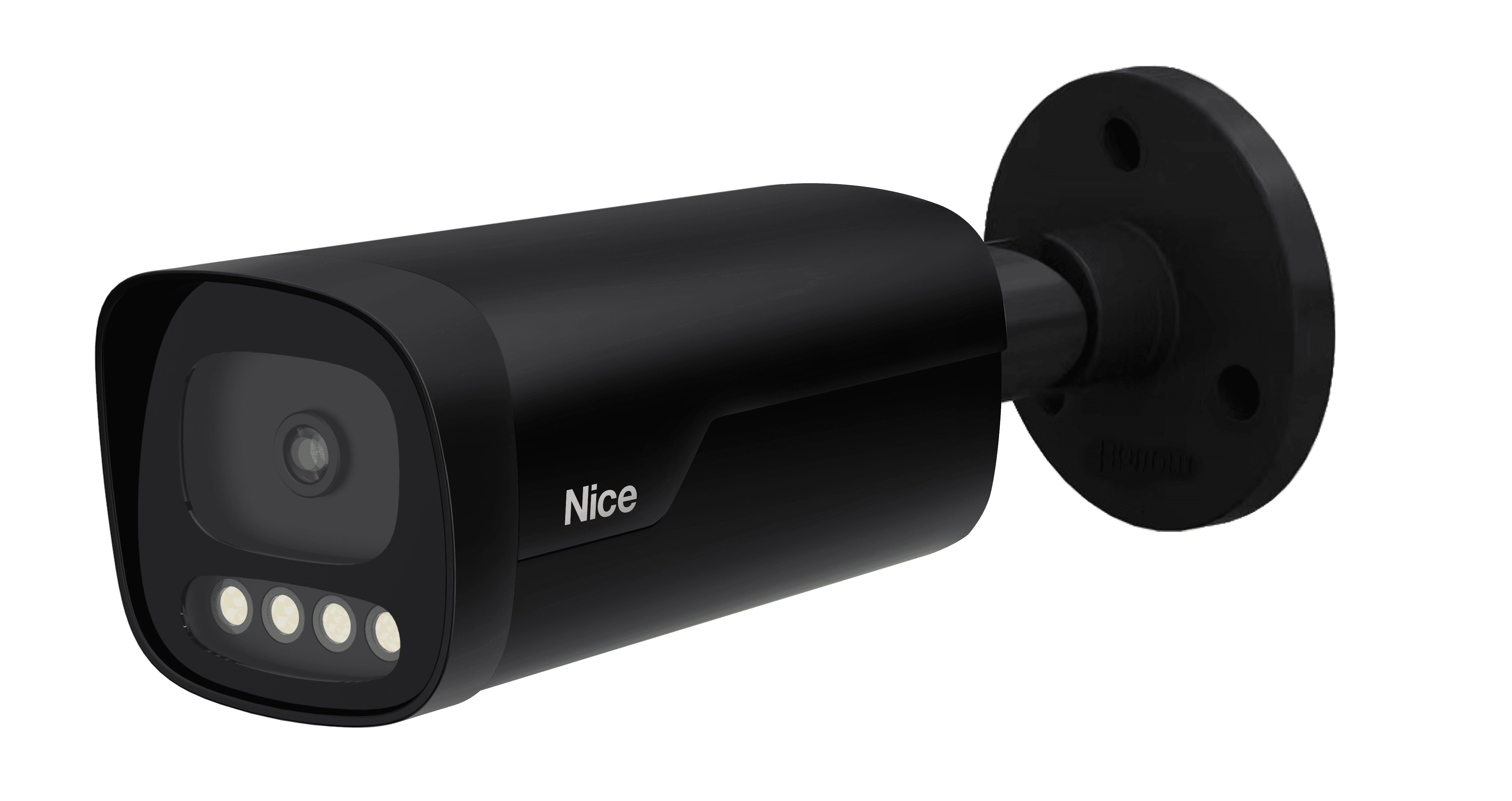 Black security camera with IR LEDs