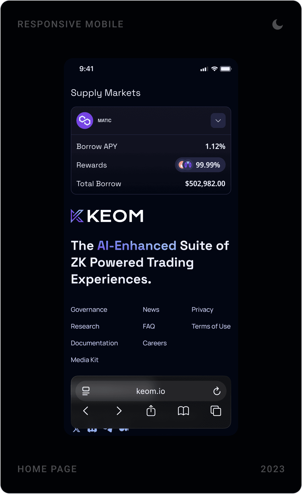 Clean DeFi Market Interaction Mobile Design