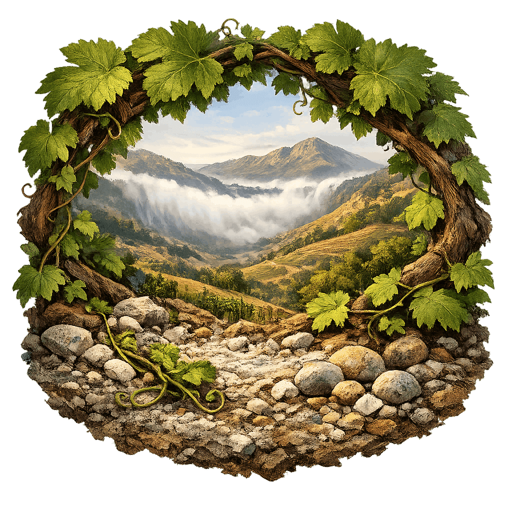 Detailed graphic of the Coombsville wine region.