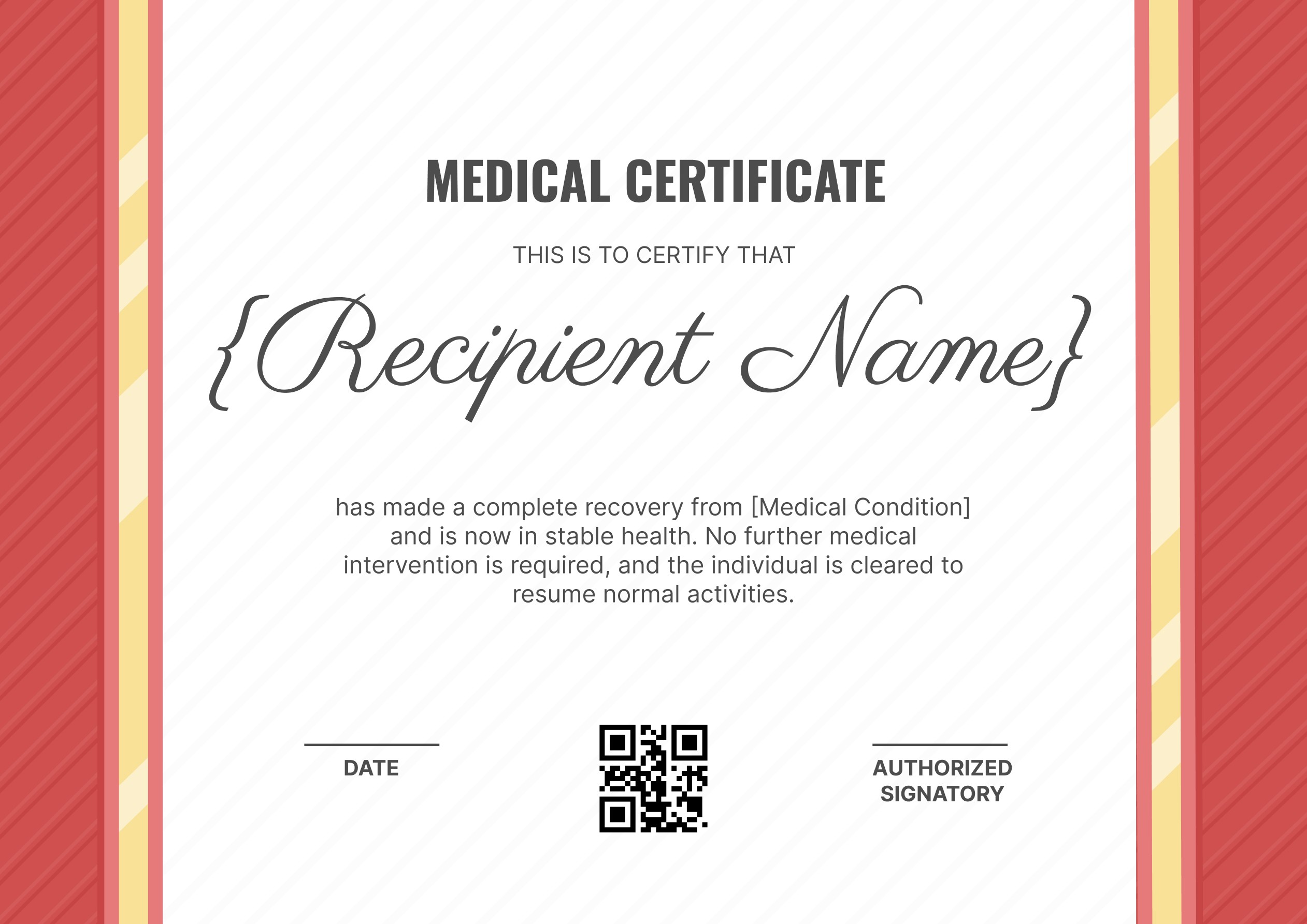 Wauld - Professional and Polished Medical certificate template