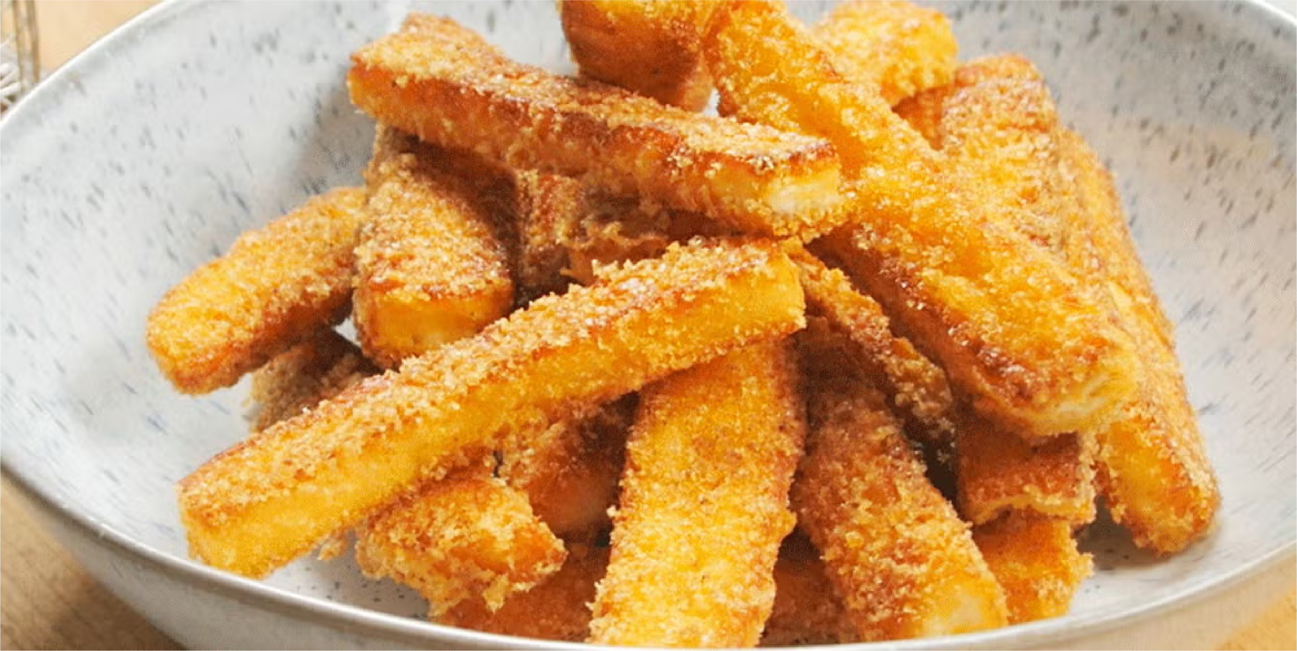 Crispy halloumi sticks with a sweet and mildly spicy chilli jam perfect for dipping