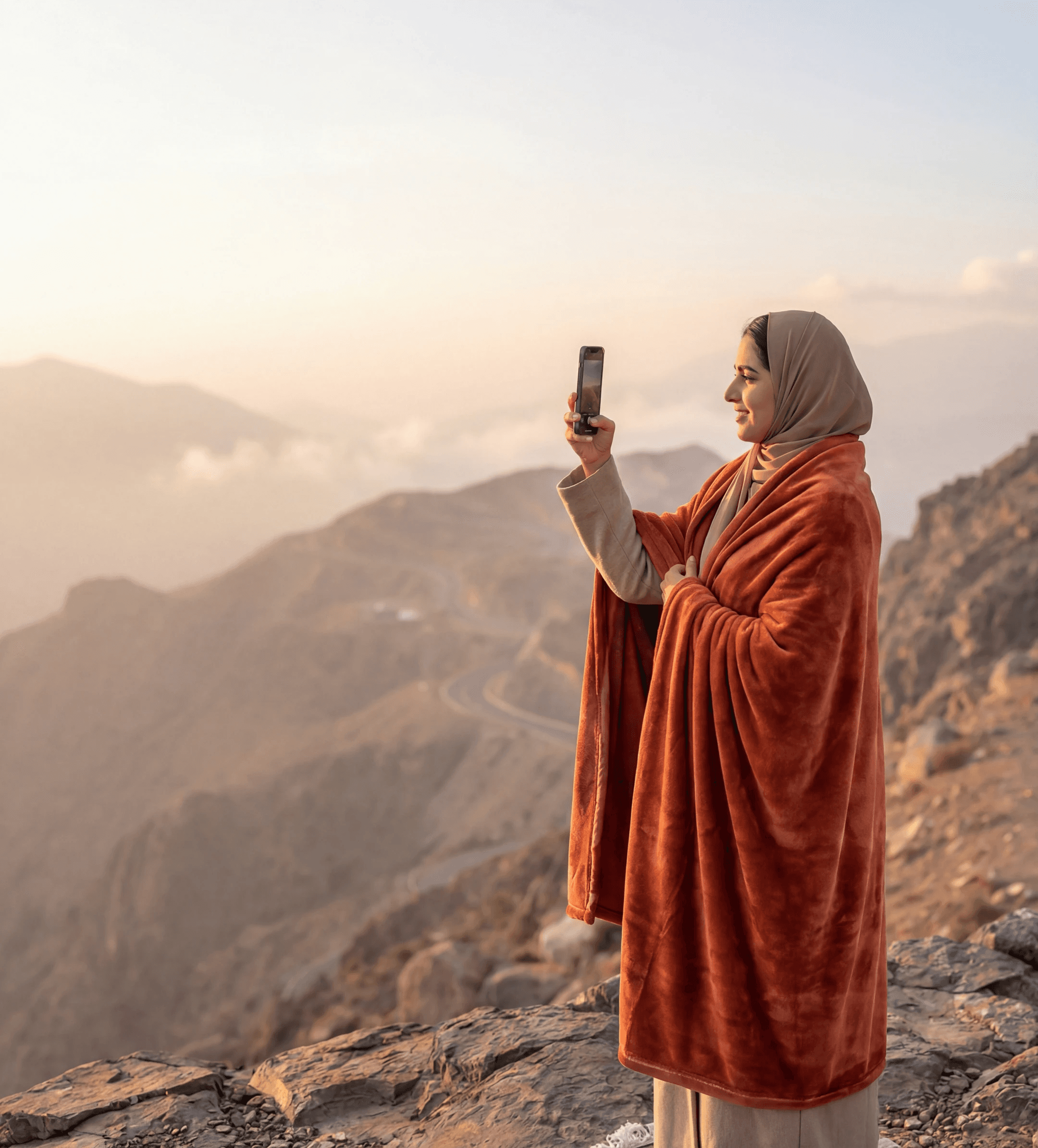 Woman leaning against a cool pillow