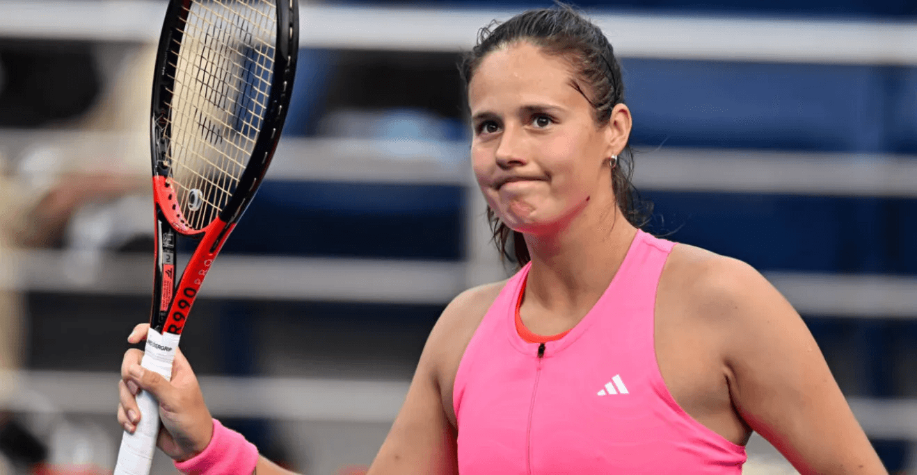 Daria Kasatkina exiting her second round match after losing to comeback kid, Sofia Kenin, in three sets during the second round of the BNP Paribas Open.