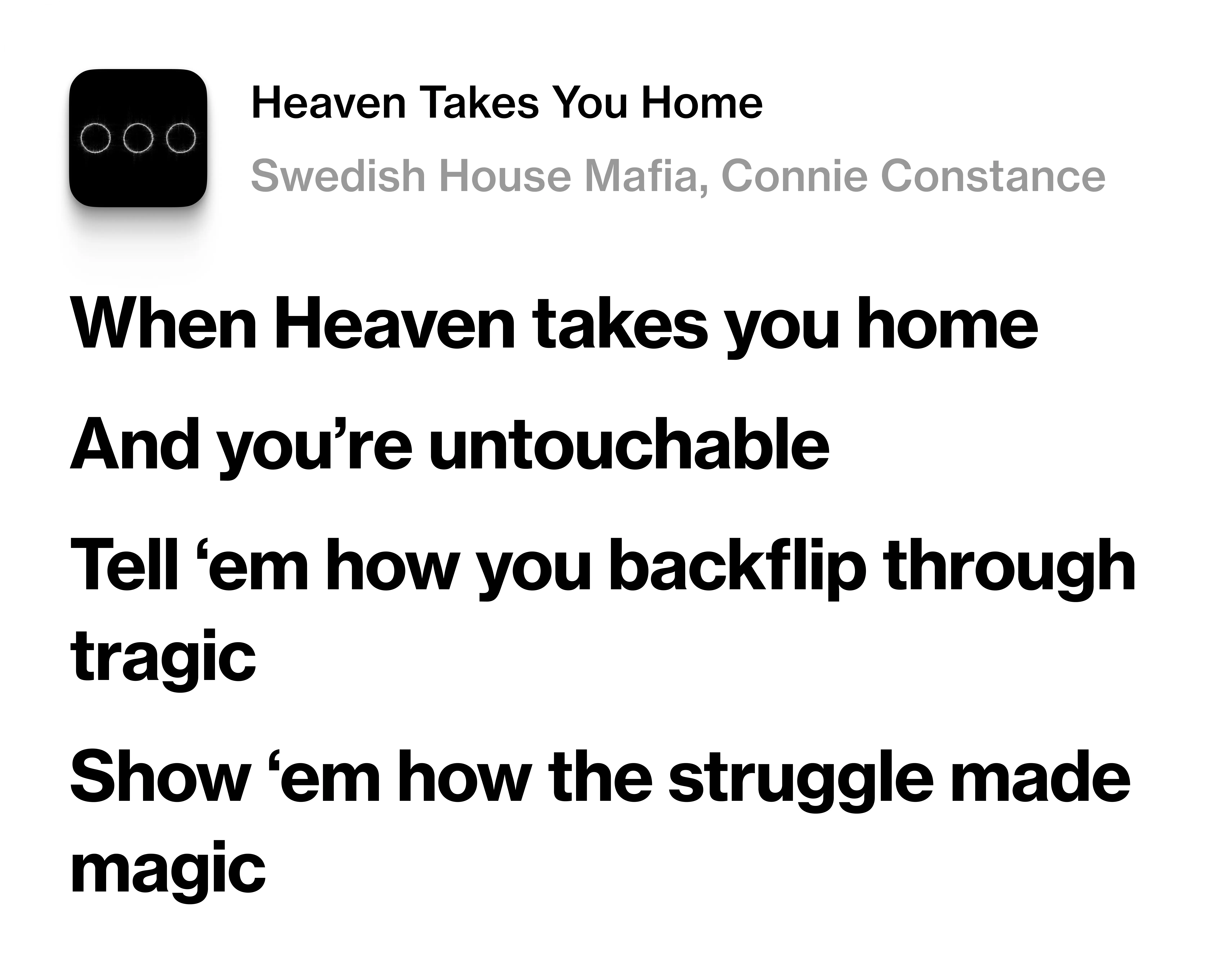 Heaven Takes You Home