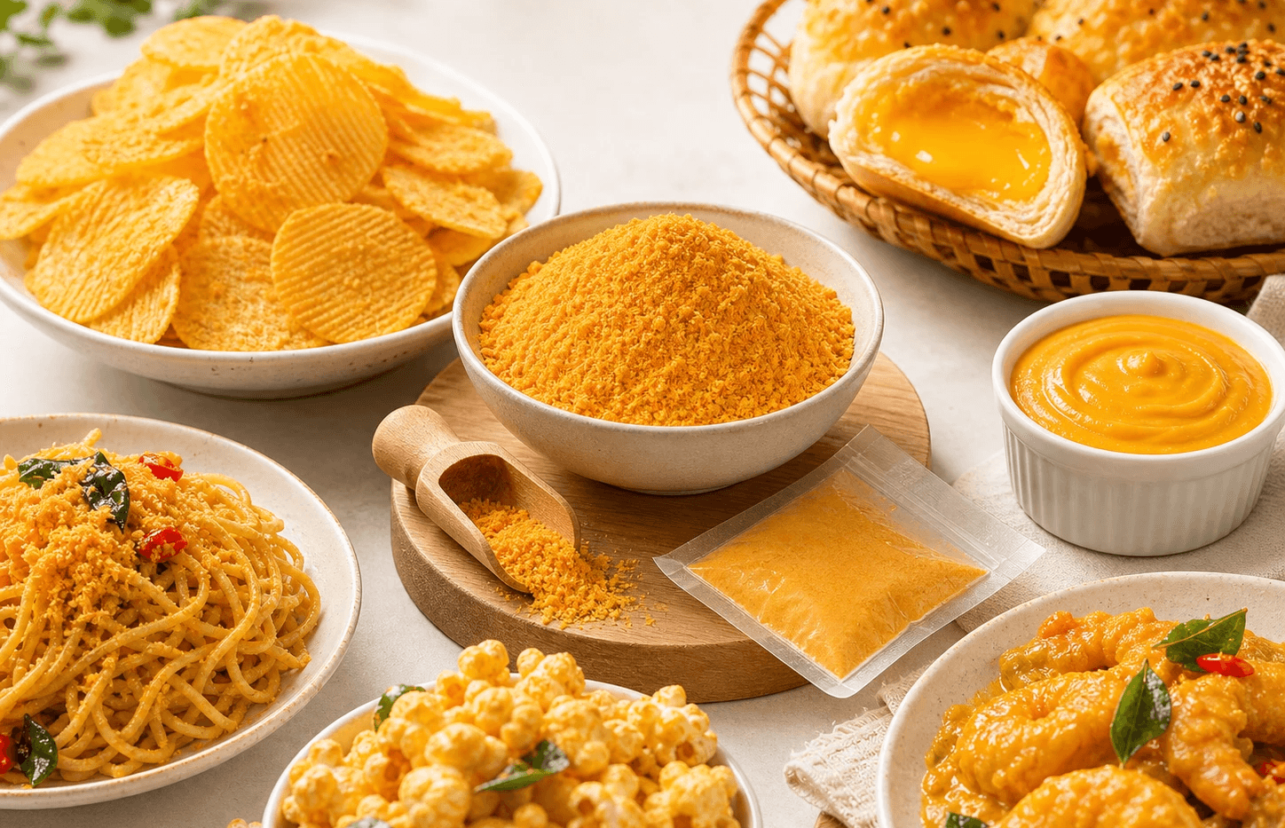 Salted egg yolk powder for baking and food manufacturing