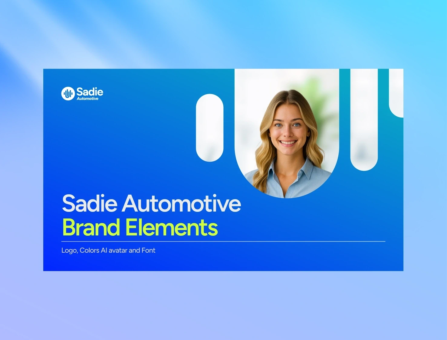 Sadie Automotive typography and visual guidelines