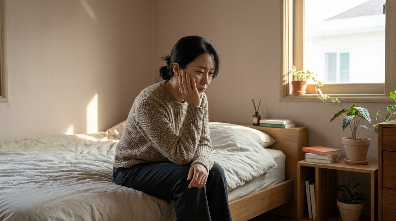 신경치료를 꼭 해야 하는지 고민하는 30대 환자 (연출 이미지)