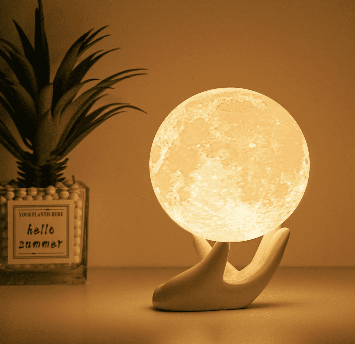 3D Moon Lamp Night Light with Hand Stand