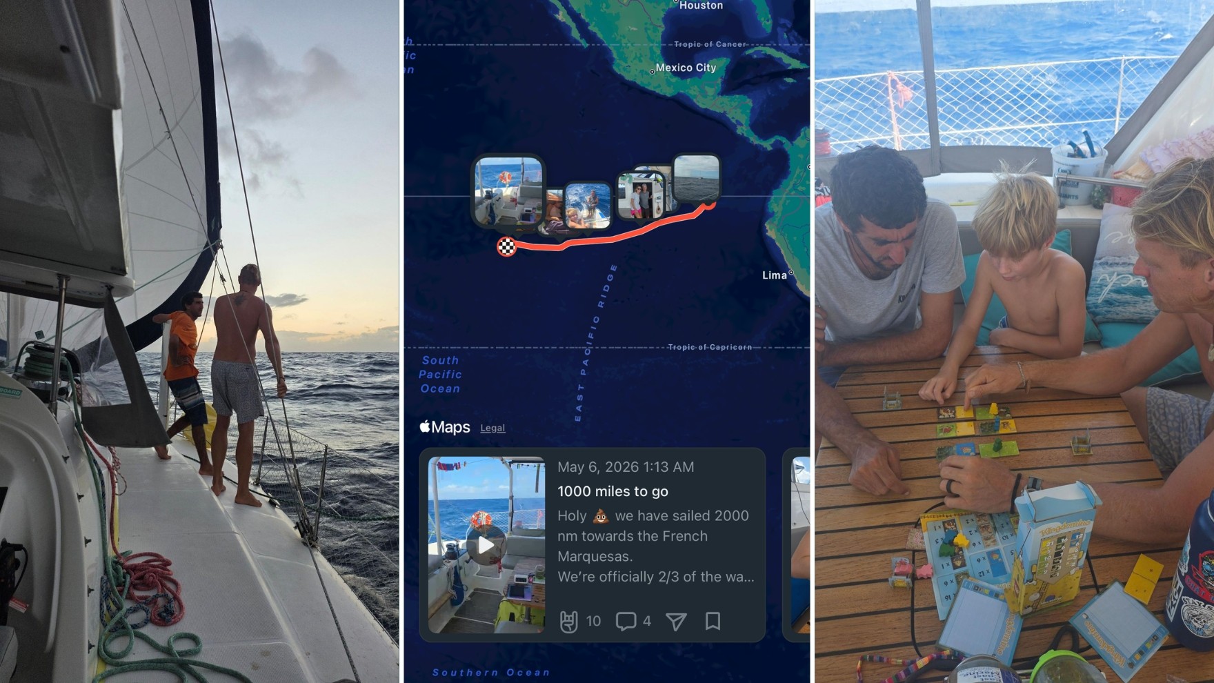 SV Kaikoa’s live updates from the Pacific Ocean, tracked in the SeaPeople app