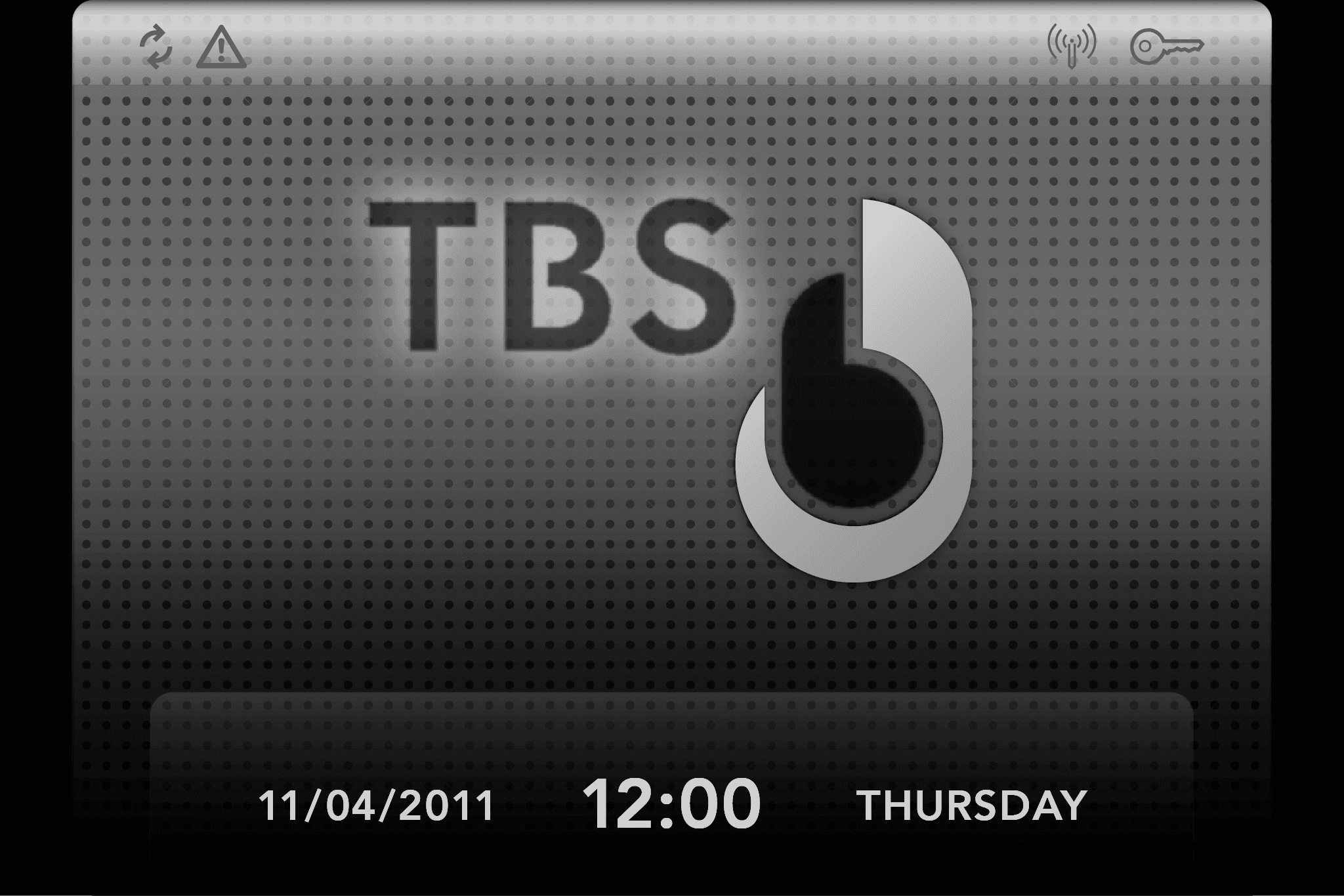 Benutzeroberfläche von kleinem Terminal mit Screen und Fingerabdrucksensor (TBS, 2010)