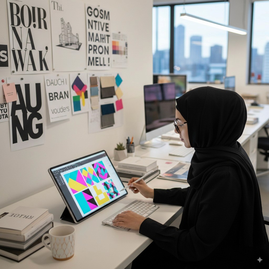 Woman with laptop