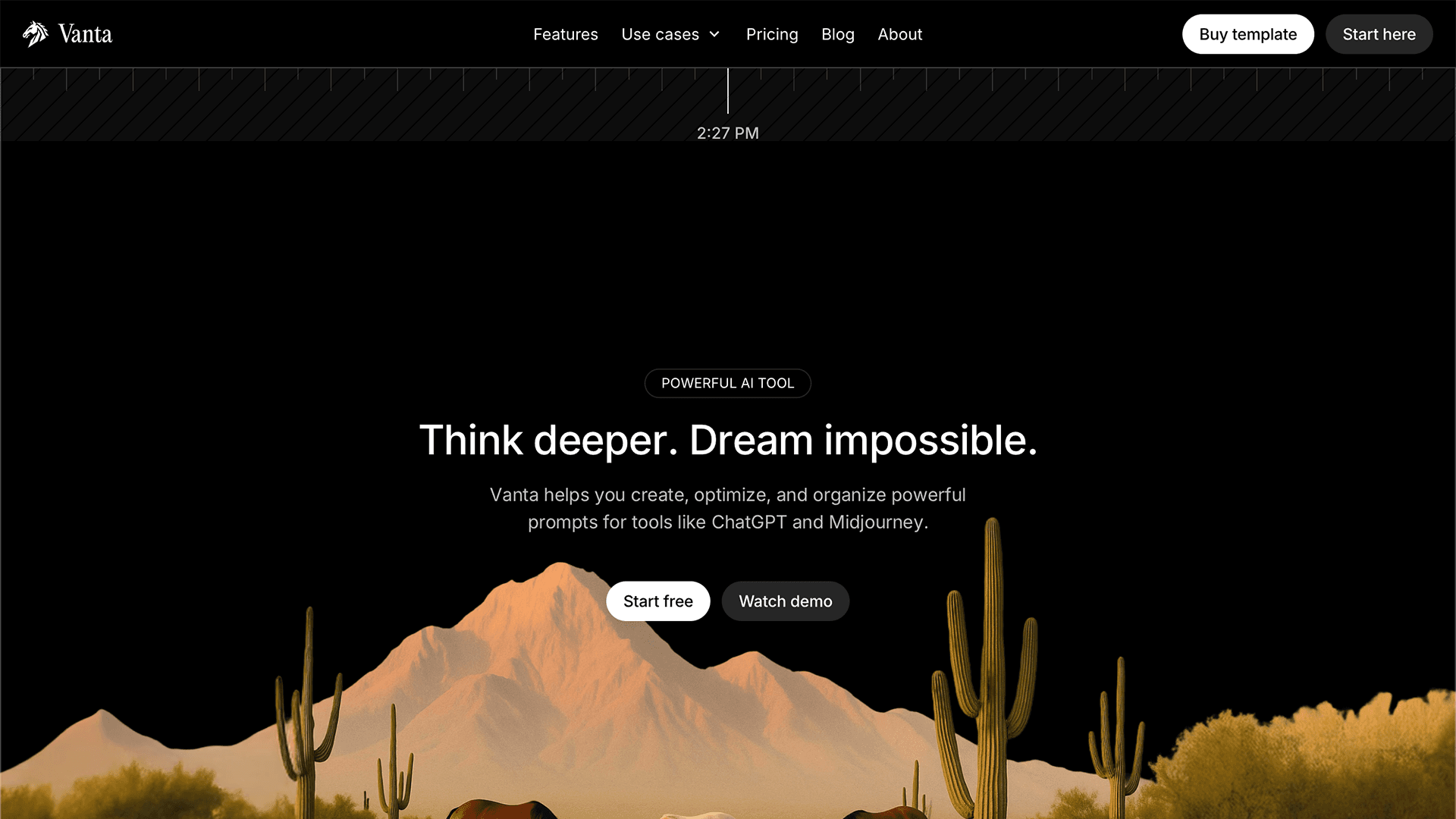 Vanta Black Framer template