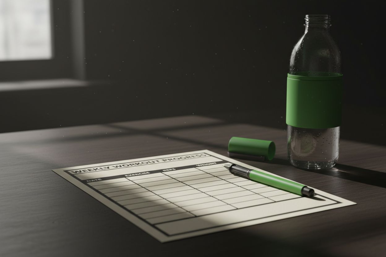 Blank workout log template