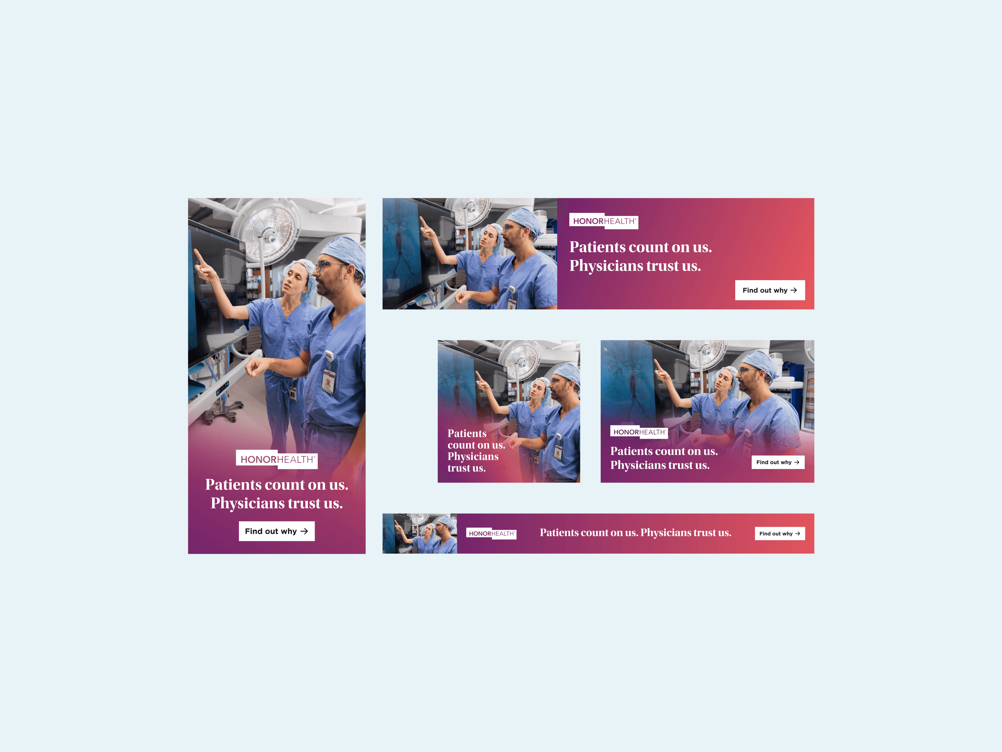 InReach healthcare app mockups showing patient dashboard and doctor profile screens.