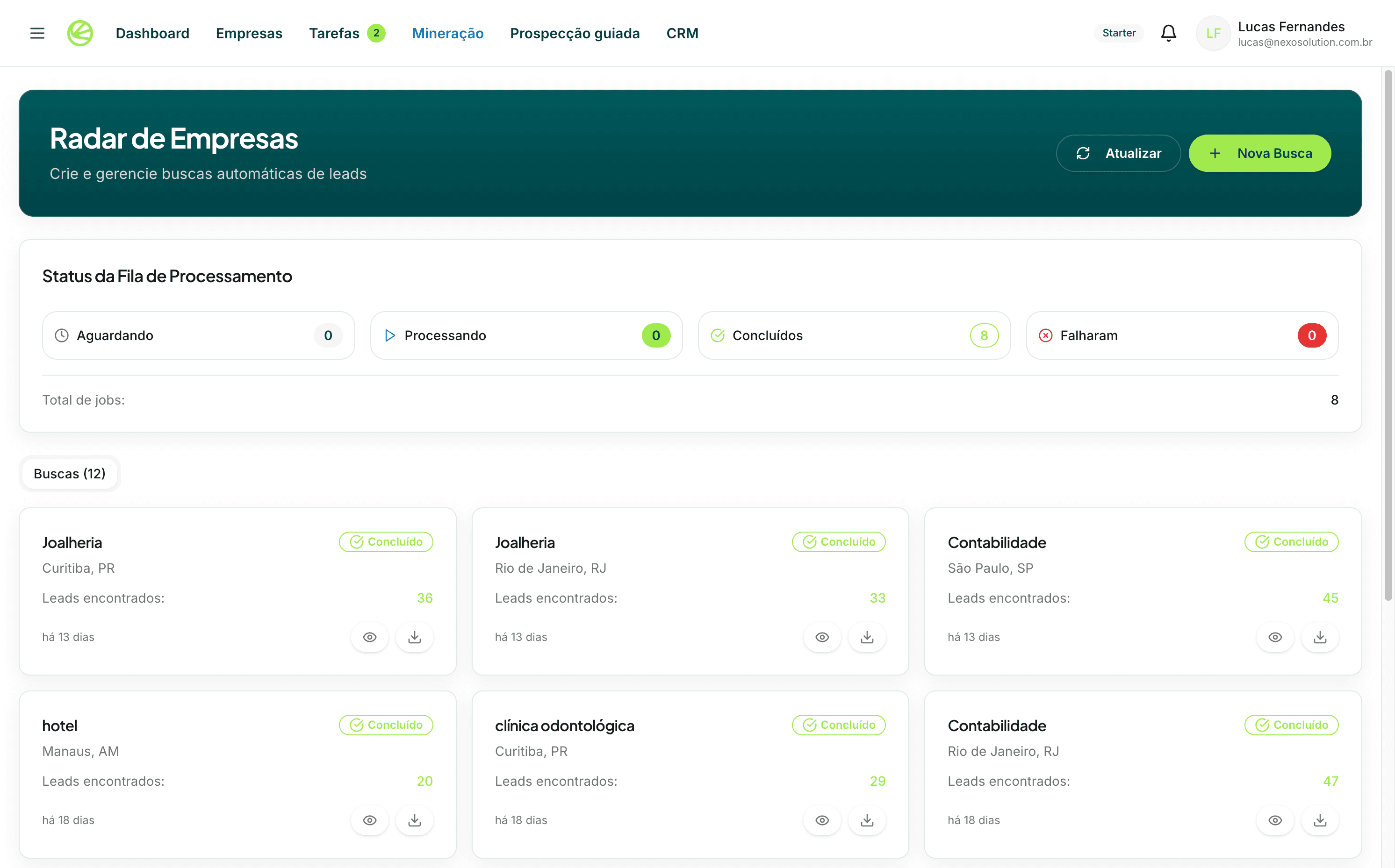 Radar de empresas Torêva