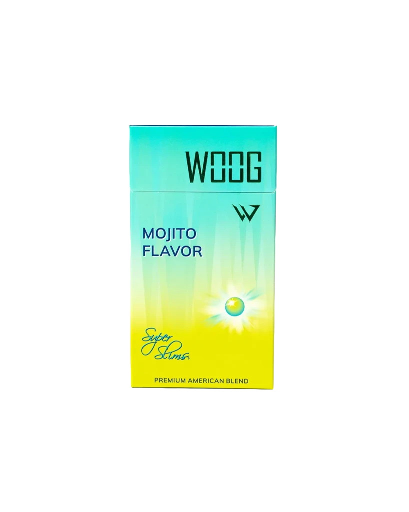 Woog mojito-flavored cigarette pack.
