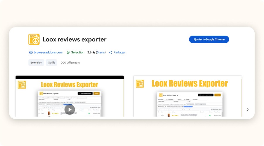 Loox Reviews Exporter extension