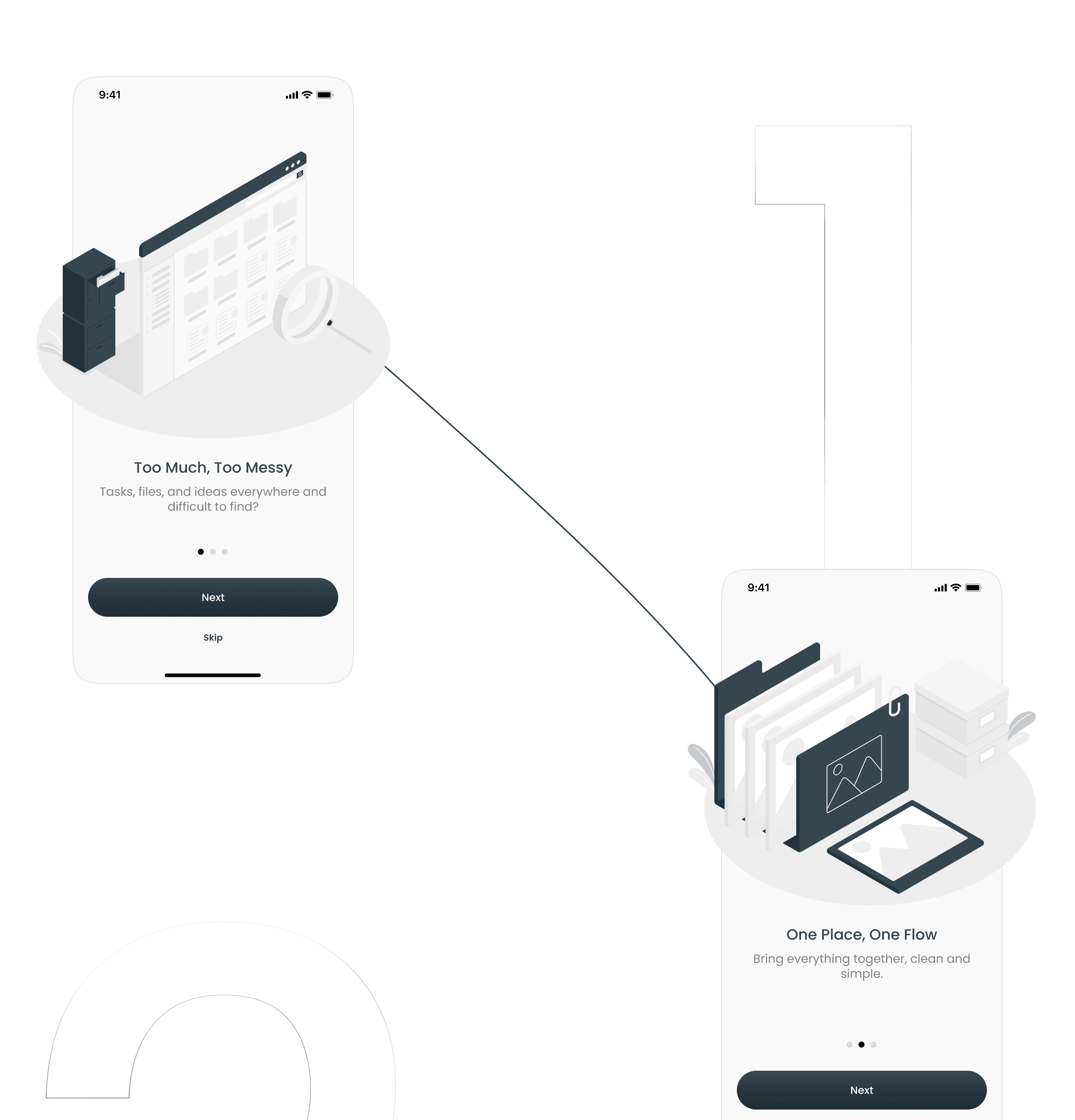 project UI screen 1 & 2