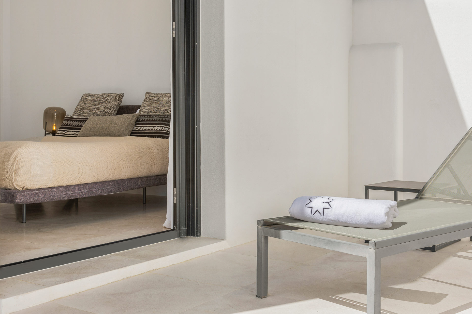 Suite Five terrace at exclusive luxury villa Ibiza, private VIP estate property holiday retreat.