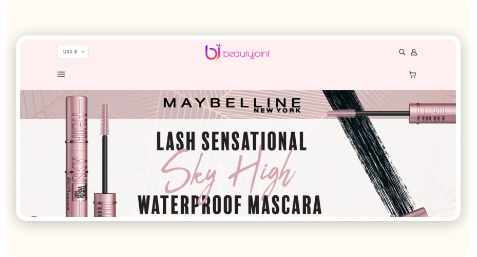 Beauty Joint homepage