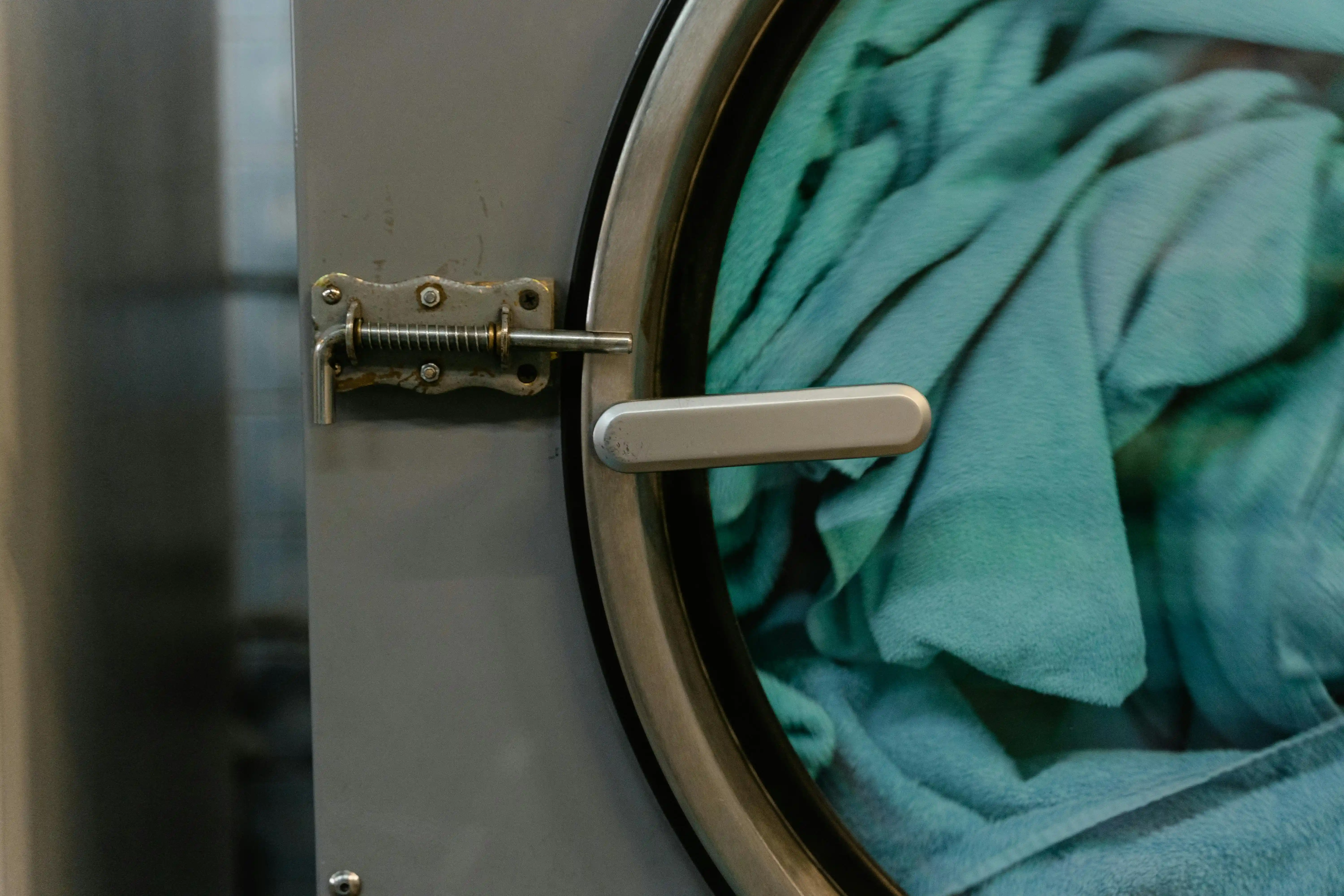 Close-Up Shot of a Fabric inside a Washing Machine