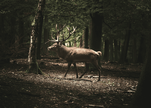 Foto von einem Hirschen im Wald