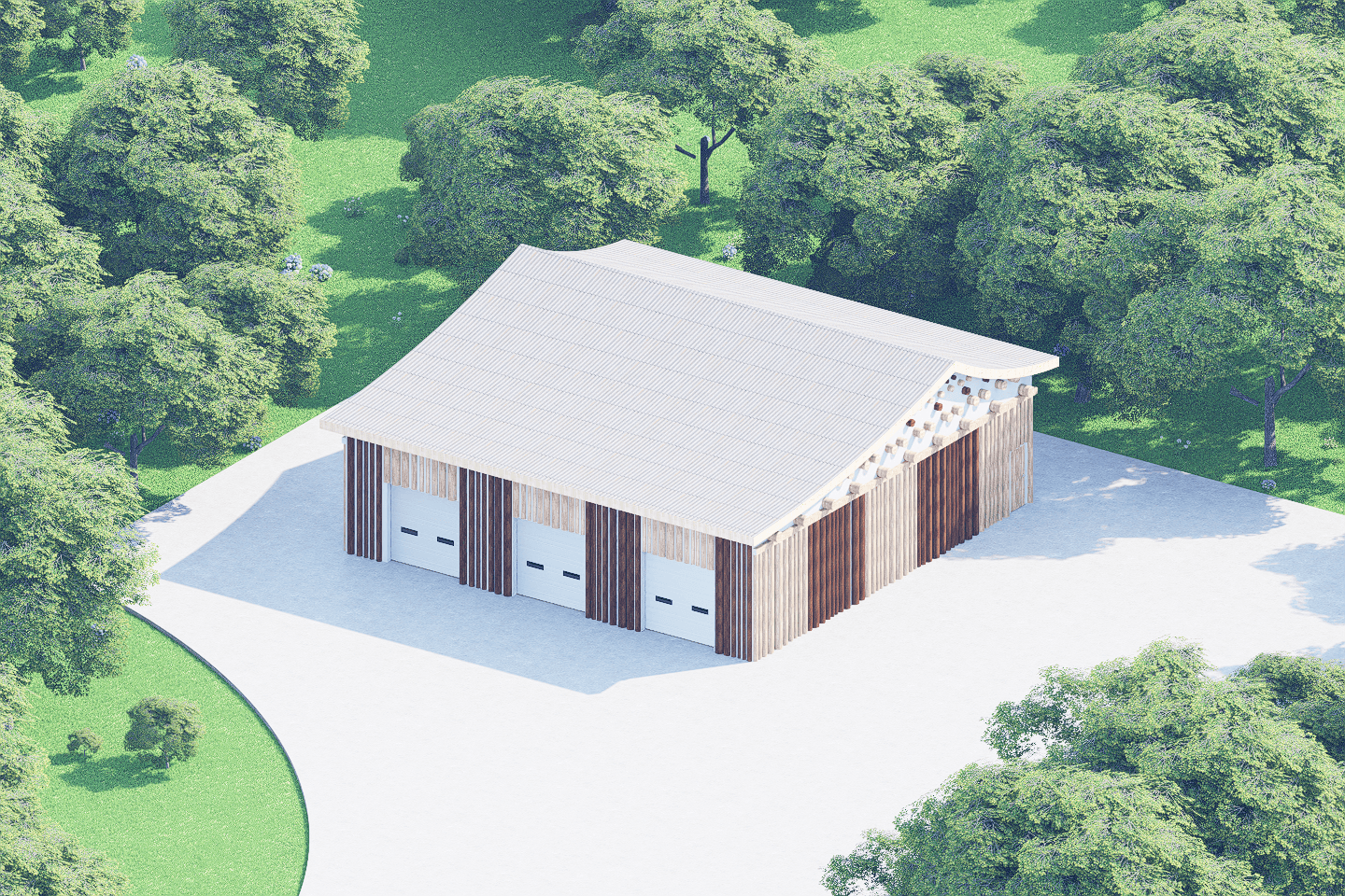 3D rendering of a proposed commercial complex