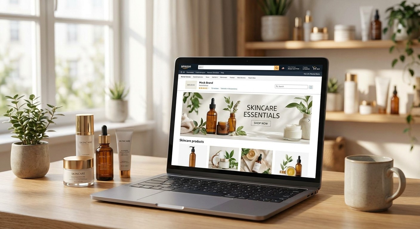 Amazon storefront design for skincare brands